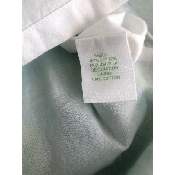 Lilly Pulitzer Andover Lawn Dress Sz 10 Fits 8 Lime Turquoise Embroidered - Picture 7 of 8